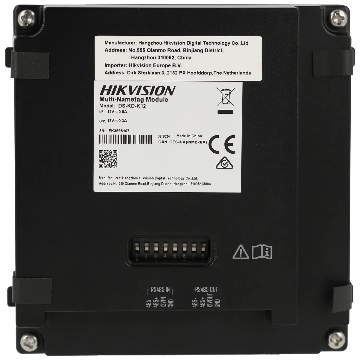 FENIVA | Hikvision - Postazione esterna modulare per videocitofono IP con 12 pulsanti - Materiale: Acciaio