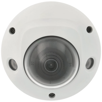 FENIVA | Hikvision - Telecamera minidome IP da 8 Mpx con ottica fissa - Angolo di visione: 108º, Materiale: Alluminio e plastica, Colore: Bianco