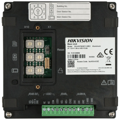 FENIVA | Hikvision - Videocitofono 2 fili con telecamera - Materiale: Alluminio, Tecnologia: 2 fili