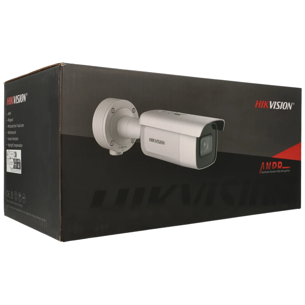 FENIVA | Hikvision - Telecamera lettura targhe (ANPR) IP da 4 Mpx con ottica varifocale motorizzata (zoom) - Angolo di visione: 107.6º ~ 30.3º