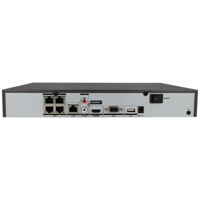 FENIVA | Hikvision - Videoregistratore IP a 4 canali, risoluzione massima 12 Mpx, 4 porte PoE - Serie: Acusense