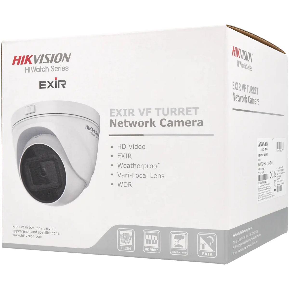 FENIVA | Hikvision - Telecamera minidome IP da 2 Mpx con ottica varifocale motorizzata (zoom) - Serie: HiWatch, Illuminazione minima: 0.01Lux