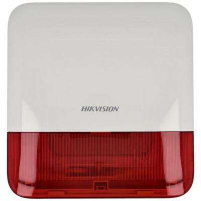 FENIVA | Hikvision - Sirena da esterno wireless - Colore: Rosso