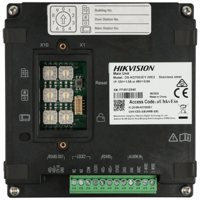 FENIVA | Hikvision - Videocitofono 2 fili con telecamera - Materiale: Acciaio inossidabile, Tecnologia: 2 fili