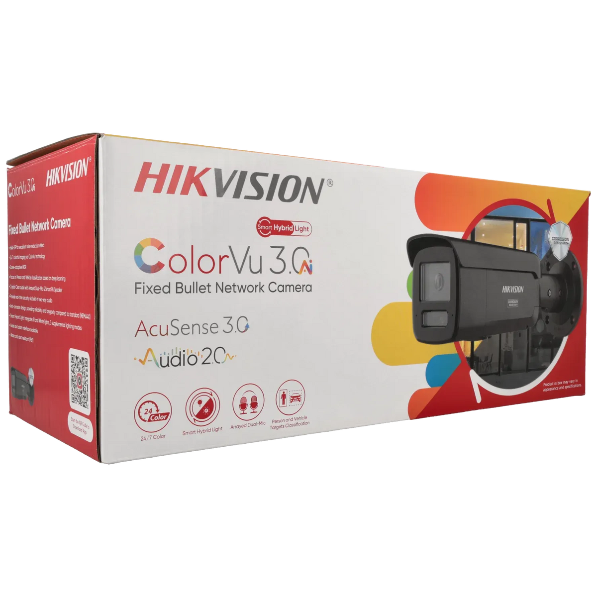 FENIVA | Hikvision - Telecamera bullet IP da 8 Mpx con ottica fissa - Angolo di visione: 108.8°, Colore: Nero, Materiale: Metallo