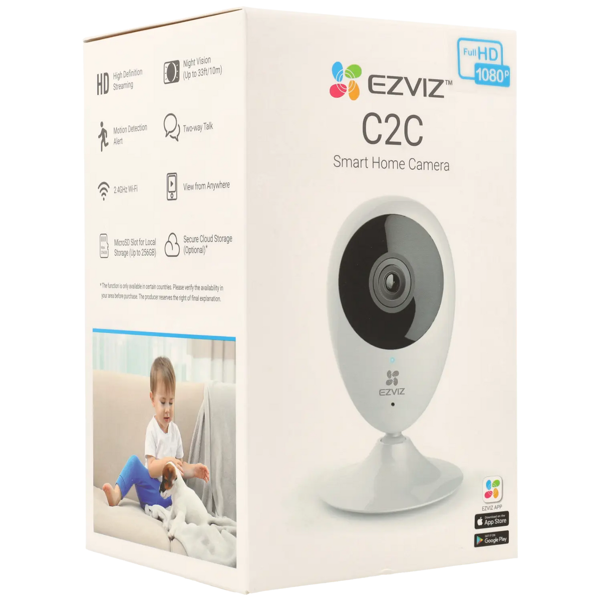 FENIVA | Ezviz - Telecamera cubo IP da 2 Mpx con ottica fissa - Angolo di visione: 91º