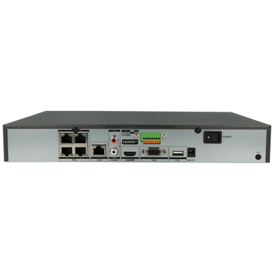 FENIVA | Hikvision - Videoregistratore IP a 4 canali, risoluzione massima 12 Mpx, 4 porte PoE - Serie: PRO
