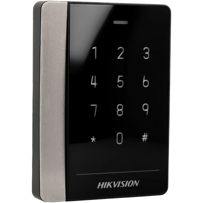 FENIVA | Hikvision - Lettore interno/esterno con tastiera/scheda MIFARE 13,56MHz - Materiale: Plastica ABS + policarbonato, Installazione: Parete