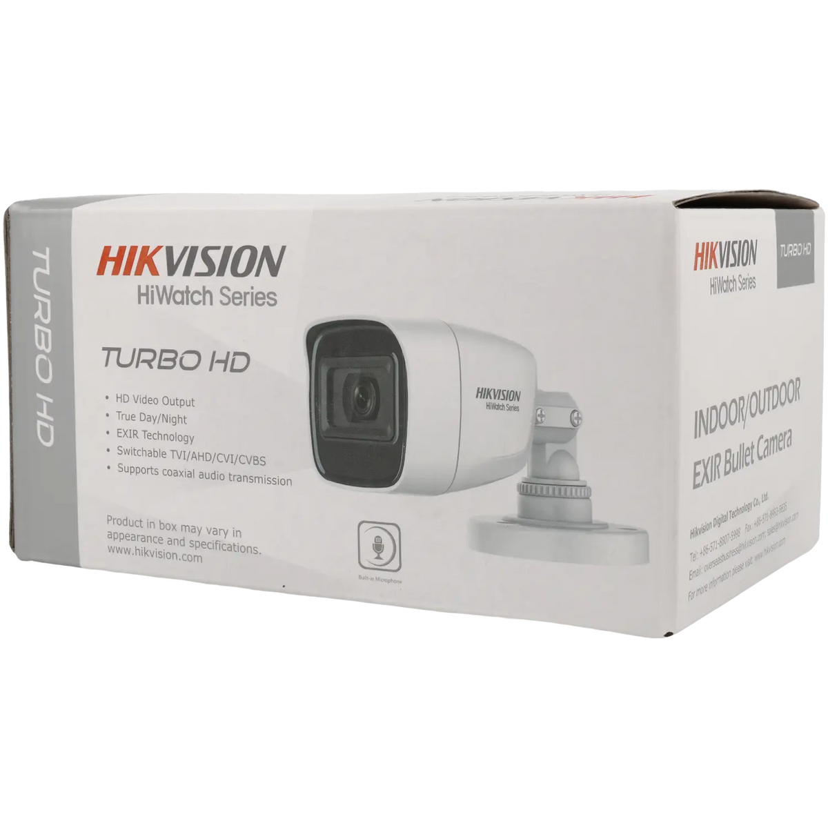 FENIVA | Hikvision - Telecamera bullet 4 in 1 (CVI/TVI/AHD/analogico) da 2 Mpx con ottica fissa - Serie: HiWatch, Materiale: Metallo