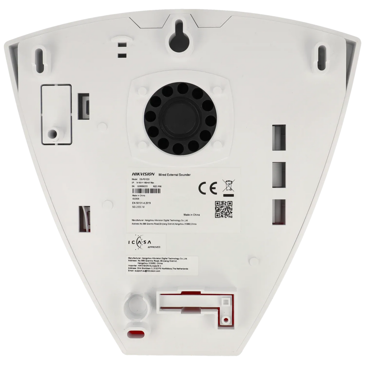 FENIVA | Hikvision - Sirena da esterno cablata - Colore: Rosso
