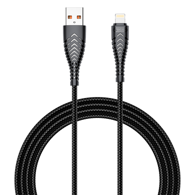Veger - Cavo USB2.0 - USB-A a Lightning - Guaina in plastica, Nylon intrecciato  - Lunghezza 1.2m