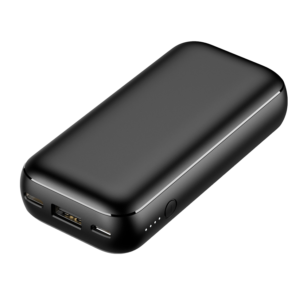 VEGER -  Mini Power bank con indicatore di ricarica a LED - Capacità 10000mAh - Ricarica veloce PD20W - Ingressi 1micro USB,1USB-C,Salidas 1 USB-A,1USBC - Ricarica di 2 dispositivi contemporaneamente