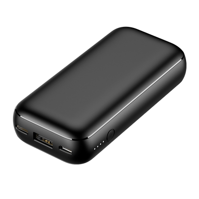 VEGER -  Mini Power bank con indicatore di ricarica a LED - Capacità 10000mAh - Ricarica veloce PD20W - Ingressi 1micro USB,1USB-C,Salidas 1 USB-A,1USBC - Ricarica di 2 dispositivi contemporaneamente