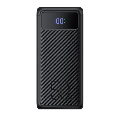 VEGER - Power bank con display LCD - Capacità 56000mAh - Ricarica rapida 130W |Torcia e bussola integrate - Ingresso USB-C, Lightning / Uscite 3 USB, 2 USB-C - Carica 5 dispositivi contemporaneamente, torcia integrata
