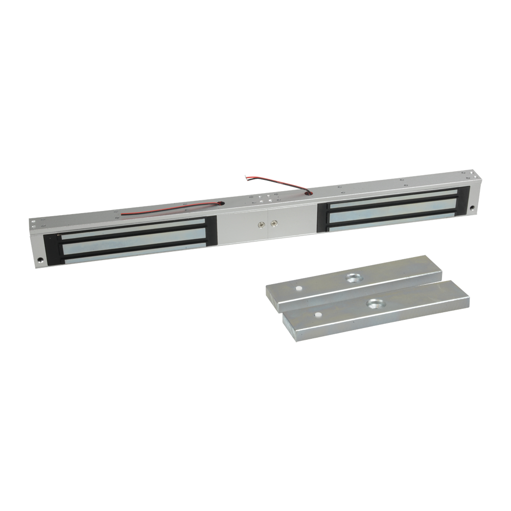 Ventosa elettromagnetica - Per doppia porta - Modo apertura Fail Safe - Forza di tenuta 280 kg per ogni ventosa - sensore di stato della chiusura e porta - Profili diversi compatibili
